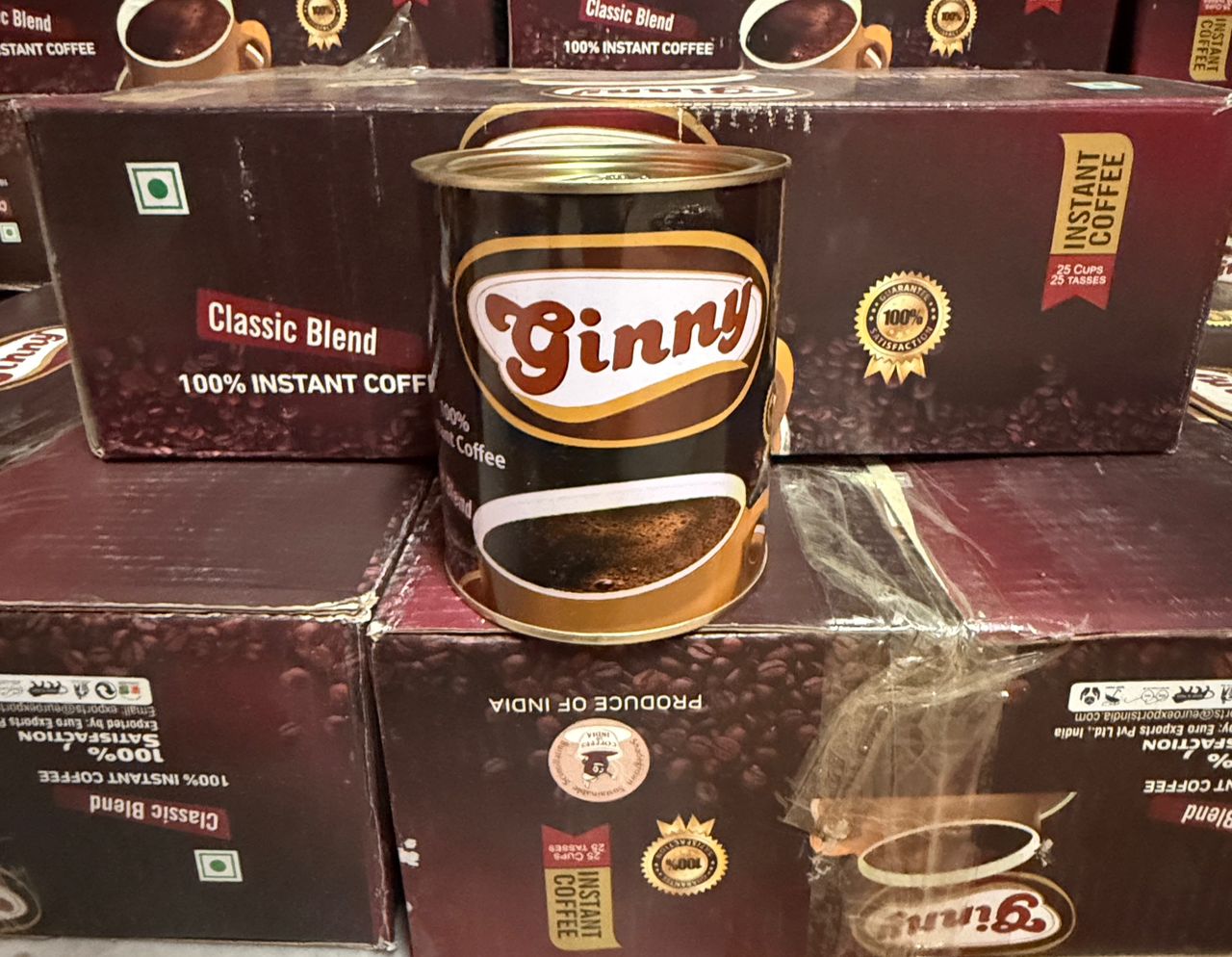 Café instantané Ginny Classic Blend, boîte de 25 tasses