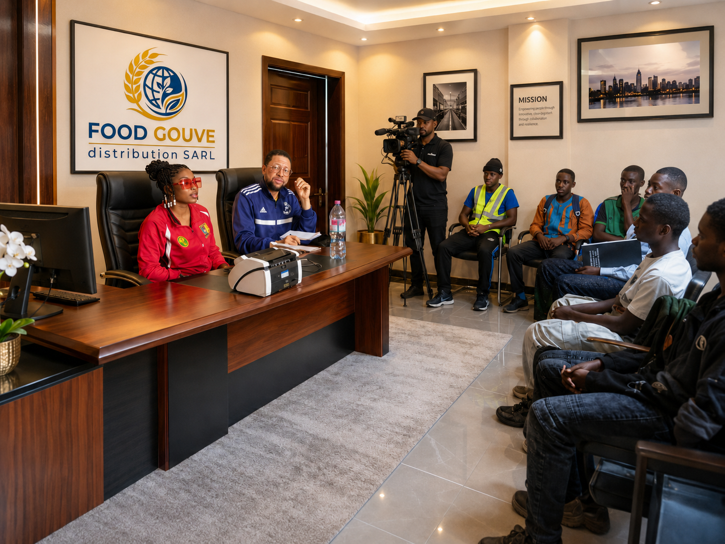 Échange entre la direction et les agents Food Gouve au Centre
